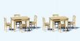 Preiser 2 tables et 8 chaises , kit